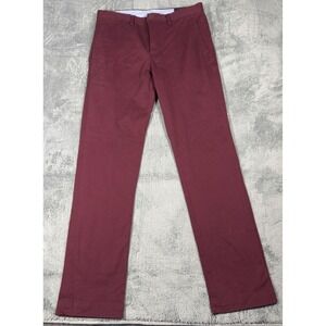 Polo Ralph Lauren Chino Pants Mens 33x32 Burgundy Stretch Straight Fit Cotton